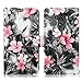 LG G Stylo Case - Cellularvilla Diamond Glitter Pu Leather Wallet Flip Open Pocket ID Card Holder Slots Case Pouch Cover with Wrist Strap for LG LS770 / LG G Stylo / LG G Stylus (Black+Pink_Flower)