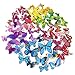 72 x PCS 3D Colorful Butterfly Wall Stickers DIY Art Decor Crafts for Nursery Classroom Offices Kids Girl Boy Baby Bedroom Bathroom Living Room Magnets and Glue Sticker Set