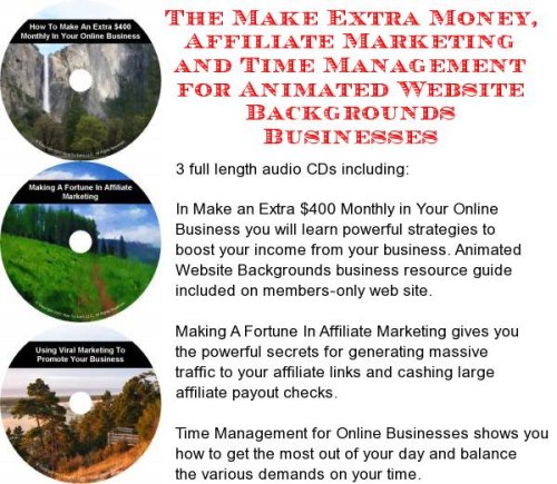 The Make Extra Money, Affiliate Marketing, Time Management for Animated Website Backgrounds Businesses