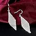 Annymall Fashion Bohemia Jewelry Rhombus Shape 925 Sterling Silver Plated Earrings for Women Girls