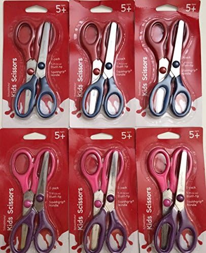 SchoolWorks 5" Blunt Tip Kids Scissors, 12 pack