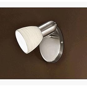 Eglo 88472A Dakar-1, Nickel Alabaster, 1-Light Track Light Fixture by Eglo