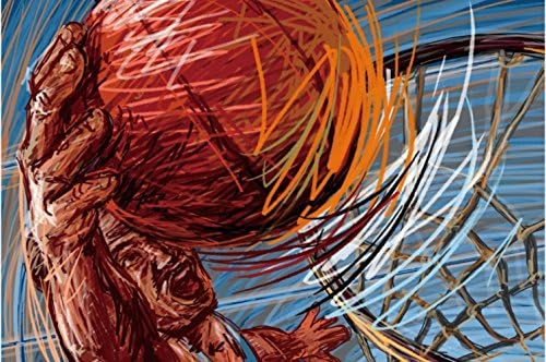 Fashiontopdearls Fashion Cool vector basketball slam-dunk Poster HOME WALL Decor Custom Art Deco unframed -1875 size (inch):24x35