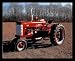 1955 400 Red Farmall Tractor Framed Art Poster Print - 16