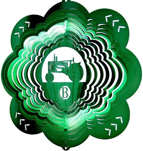 12" Green Tractor B - Green, Printed 1 - This Green Tractor B Spinner Is Done in a Solid Green Design. There May Be Very Slight Blemishes That Are Not Noticeable in the General Scheme of Things. They Will Still Come with Our Life Time Rust Proof Guarantee!! They Are Printed with a Corn Based Ink. Which Means We Have "Gone Green" in Our Process of Printing These Spinners. (Please Note: The Design May Vary Without Notice.) Made in the Usa, 18 Gauge Stainless Steel, Lifetime Rustproof Guarantee
