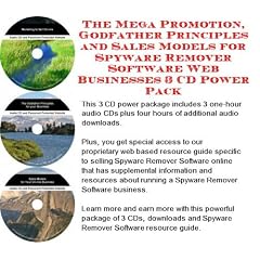 The Mega Promotion, Godfather Principles and Sales Models for Spyware Remover Software Web Businesses 3 CD Power Pack