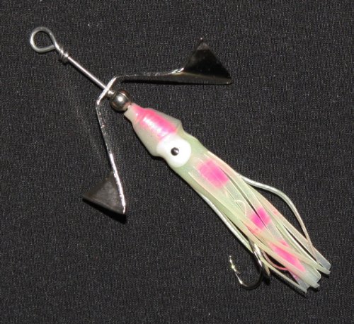 1/4 oz. Glow/Pink Squidy Inline Spinner Bait