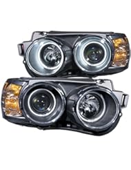 Automotive Parts and Accessories: AnzoUSA 121488 Black/Clear/Amber Halogen Projector Headlight for Chevrolet Sonic - Anzo USA
