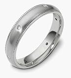 6 Diamond Platinum Comfort Fit Wedding Band Ring