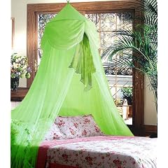 Green Chiffon Furbelow Princess Bed Canopy By SID