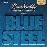 Dean Markley Blue Steel Cryogenic Activated Acoustic Strings, 12-54, 2036, Medium Light