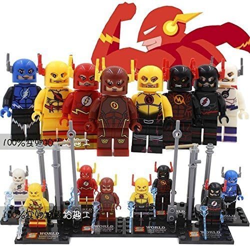 8pcs/lot Justice League Flash Ray Velocity Minifigure Builidng Blocks by Tuotang