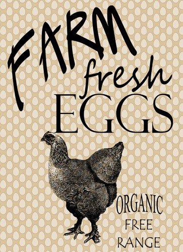 Image of 'Farm Fresh Eggs Organic Free Range' Vinyl Decal Sticker