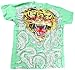 ED HARDY by Christian Audigier Mens Tattoo Tiger Snake T-Shirt Tee Top Green