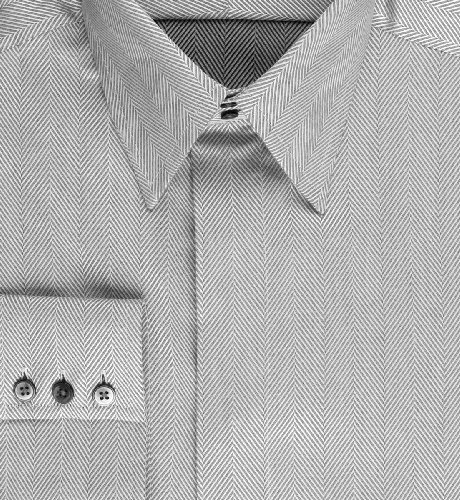 Autograph Pure Cotton Long Sleeve Wide Herringbone Shirt by Mark Powell