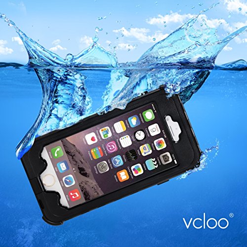 iPhone 6 Waterproof Case, VclooÂ® iPhone 6 Waterproof Case, Dust Proof, Snow Proof, Shock Proof Case, Heavy Duty Protective Carrying Cover Case for iPhone 6 with Transparent Screen Protector (Black)