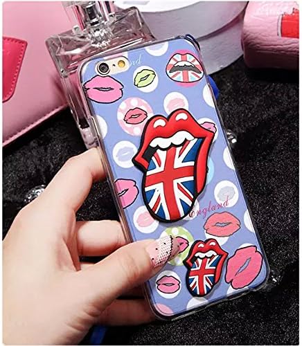 For iPhone 6 Case, Dakotacase (Kiss me) Cute 3D Sexy Lips Series Protective Skin Lanyard Soft TPU Gel Protector Back Case Cover For iPhone 6 4.7 inch (#5)