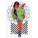Devil Girl with Dice & Ska Checkers on Clear by Coop - Sticker Decal by Square Deal Recordings and Supplies