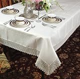 Treasure Lace Tablecloth White 70 by 160 Oblong / Rectangle