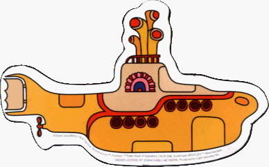 15330 THE BEATLES Yellow Submarine Logo Sticker / Decal