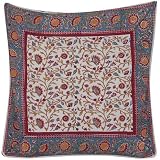 Throw Pillow Covers Asian Influence Indian Style Cotton Block Print Square 60x60 Cms