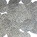 Sequin Round 30mm Mehndi Pattern Black Silver Metallic