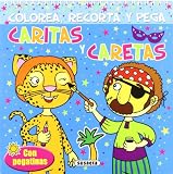 Caritas y caretas (azul) (Colorea, Recorta Y Pega)