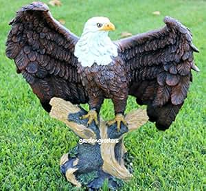 Amazon.com : AMERICAN BALD EAGLE STATUE LARGE : Outdoor Statues : Patio