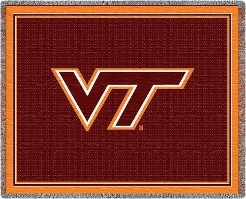 Virginia Tech Initials - 69 x 48 Blanket/Throw - Virginia Tech Hokies