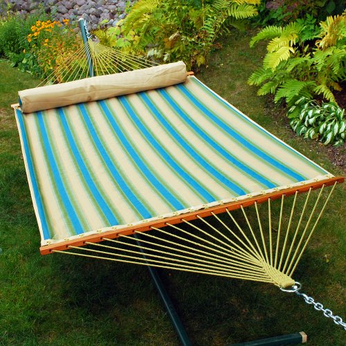 Outdoor Patio Reversible Quilted Hammock Bed – Black Forest