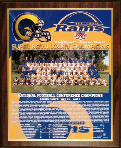 St. Louis Rams Healy Plaque - 1999 Super Bowl Champs