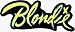Blondie - Yellow & Blue Logo on Black - Sticker / Decal