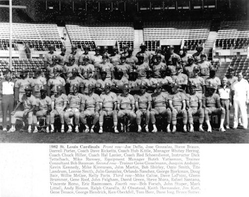 St Louis Cardinals Team Photo 1982