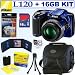Nikon COOLPIX L810 16.1 MP Digital Camera (Blue) + 16GB Accessory Kit