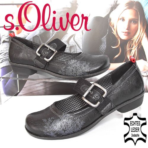 Gr.39 DAS KULTMODELL VON s.OLIVER Herbst/Winter 08/09 trendstarke Slipper mit markantem Logodesign, sportive Damenschuhe in schwarz Gr.39