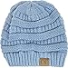 Thick Knit Soft Stretch Beanie Cap - Denim