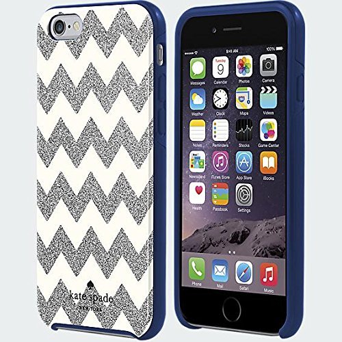 Kate Spade New York Flexible Hardshell Case for Iphone 6 - Chevron Silver Glitter