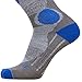 Pure Athlete Elite Wool Ski Socks - Lightweight Merino Wool Thermal Warm Skiing and Snowboarding Sock, for Men and Women (Large, 1 Pair - Blue)