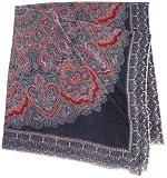 MIR Women's Cashmere Paisley Print Gauze Oversized Square