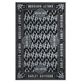 Harley Davidson Midnight Flames Large Area Rug