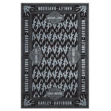 Harley Davidson Midnight Flames Large Area Rug