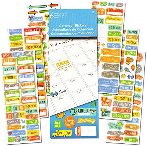 Calendar Stickers Family Variety Pack ~ Over 300 Stickers for Planners Calendars (Holidays, Events, Birthdays and More!)