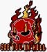 See You In Hell - Flaming Skull - Emboidered Iron On or Sew On Patch