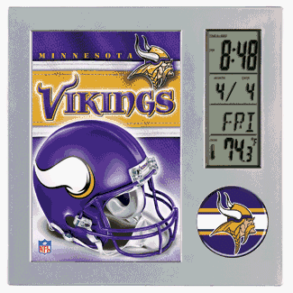 Minnesota Vikings Digital Desk Clock and Picture Frame