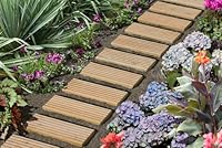 Rollweg Holz 35x250 cm Gartentritte Holz...