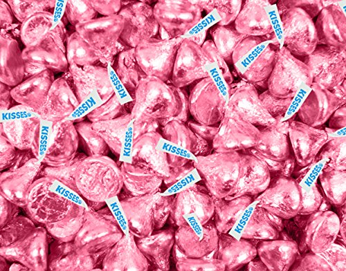 Bulk HERSHEY'S KISSES Milk Chocolate Candies in Pink Foil (2 lb)