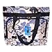 Beige and Grey Flower Print Beach / Gym Bag