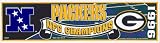 Green Bay Packers 1996 NFC Champions 11 x three Bumper Sticker 61Tqh hSGNL. SL160 Green Bay Packers 1996 NFC Champions 11 x three Bumper Sticker