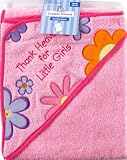 Luvable Friends Thank Heaven Hooded Bath Wrap, Pink