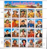 Legends of the West Collectible Stamp Sheet